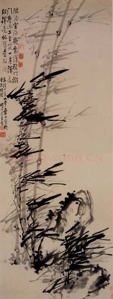 1754年 李方膺《风竹图》书画作品
