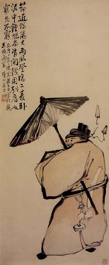 1745年 李方膺《钟馗》书画作品