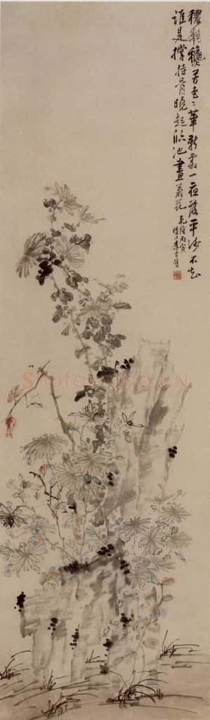 1746年 李方膺《花卉四条屏》书画作品