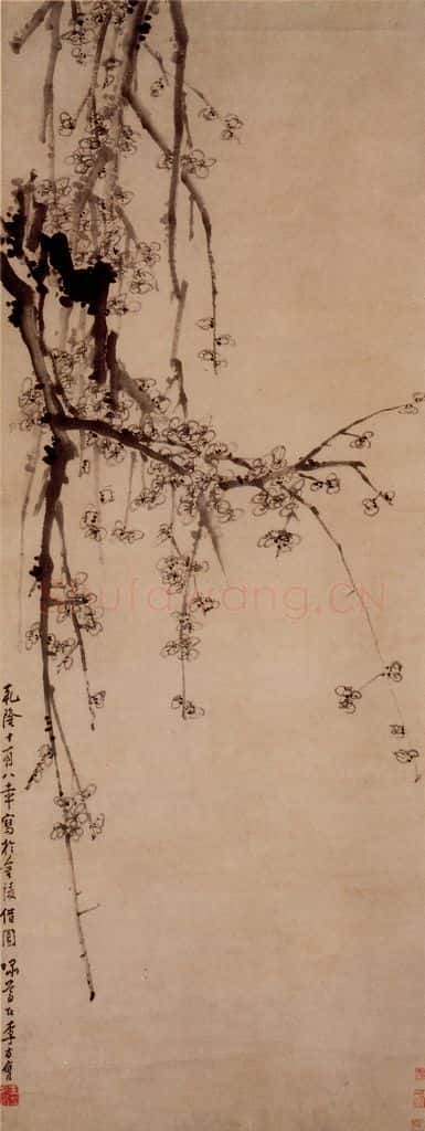 1746年 李方膺《墨梅》书画作品