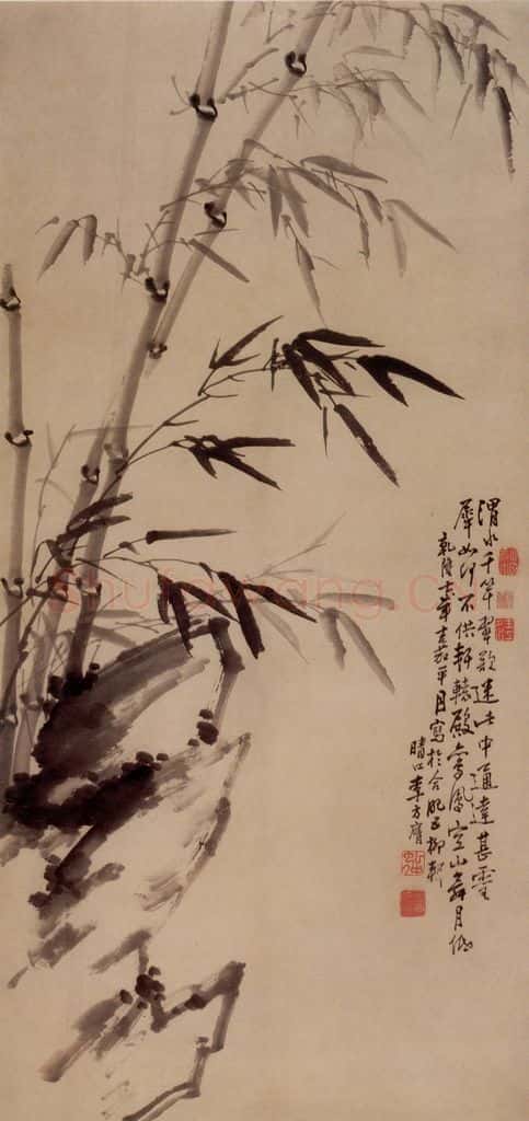 1751年 李方膺《竹石图》书画作品