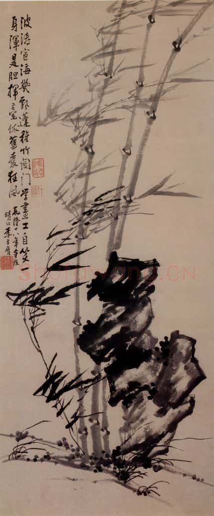 1753年 李方膺《风竹图》书画作品