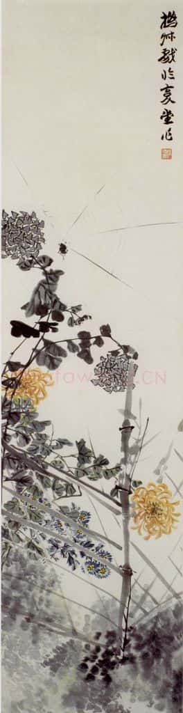 清 赵之谦《花卉四条屏》书画作品