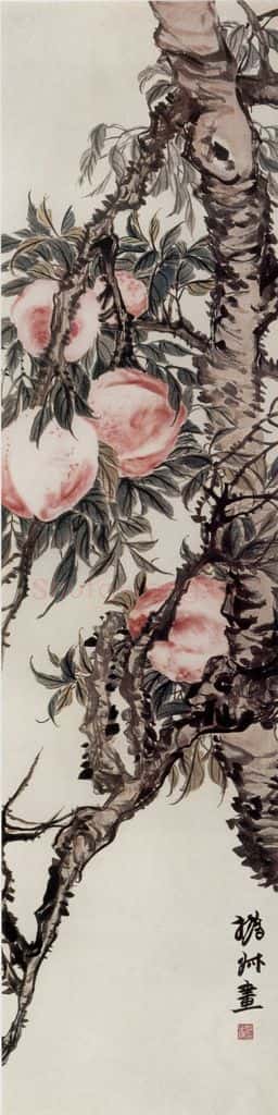清 赵之谦《五桃图》书画作品