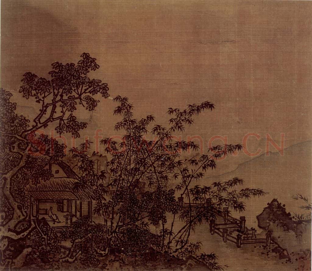 南宋 夏圭《梧竹溪堂图》书画作品
