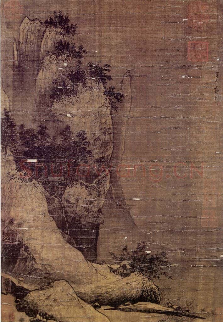 南宋 夏圭《雪景山水图》书画作品