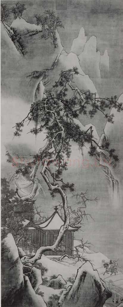南宋 马远《画雪图》书画作品