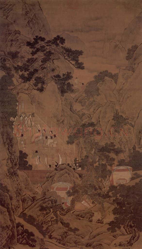 南宋 刘松年《瑶池献寿图》书画作品