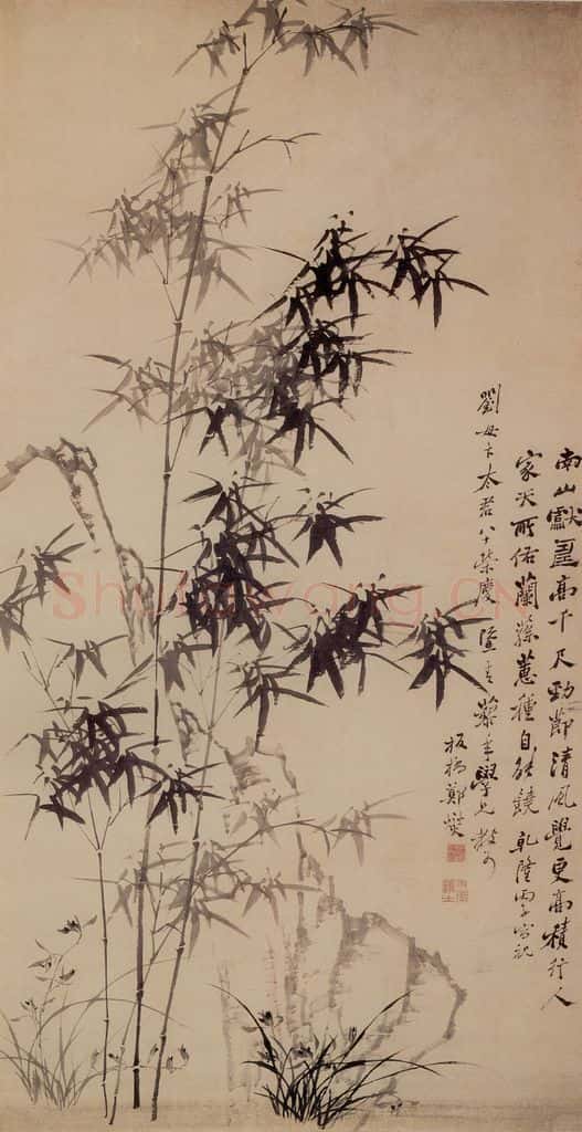 1756 郑燮 兰竹石 书画作品