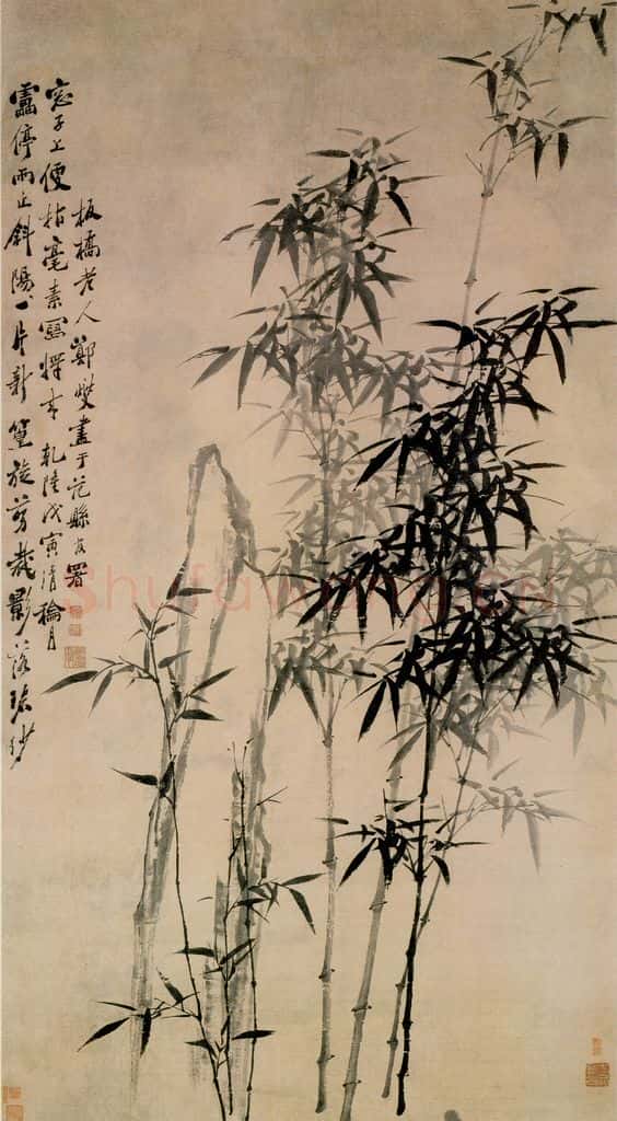 1758 郑燮 竹石图 书画作品