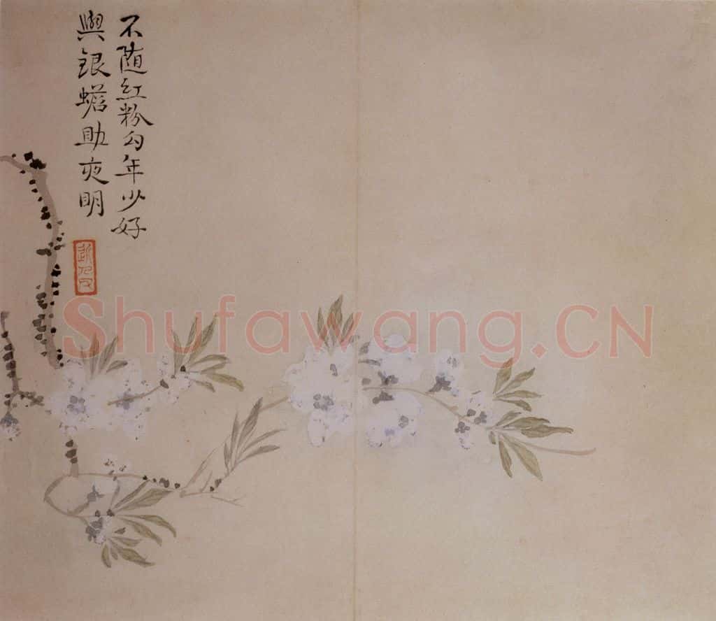 清 汪士慎《花卉册》书画作品