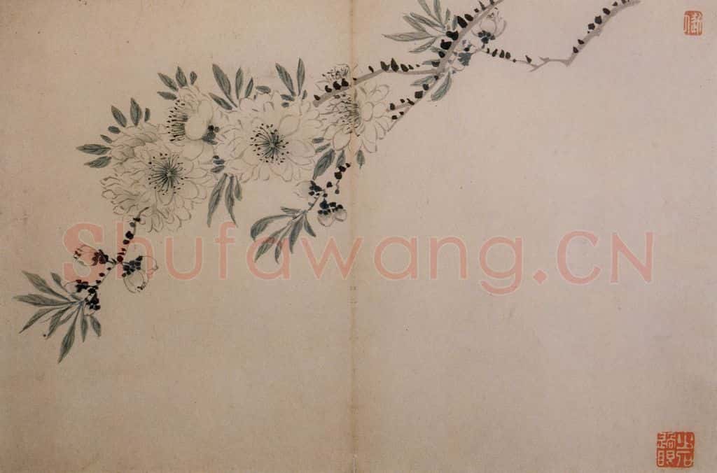 1742年 汪士慎《花卉册》书画作品
