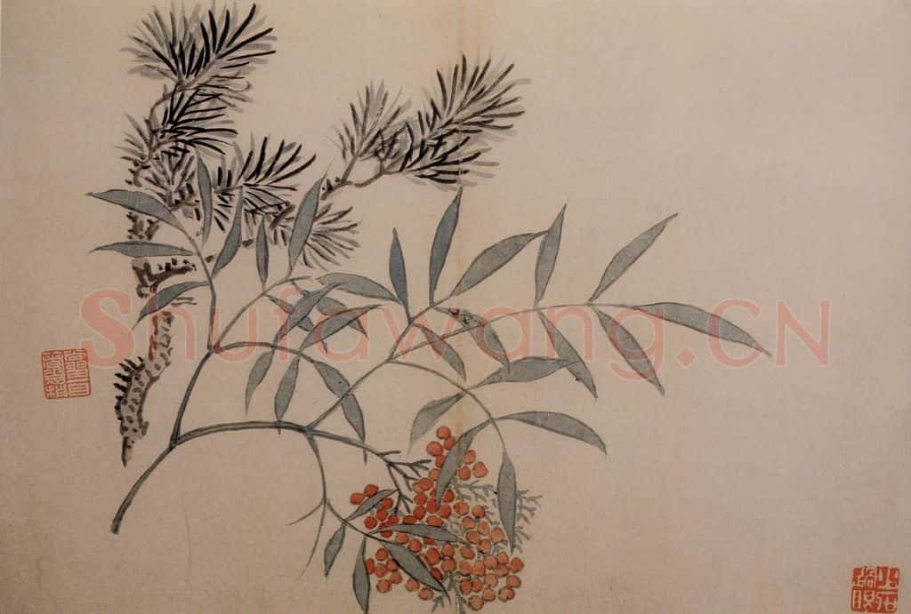 1742年 汪士慎《花卉册》书画作品