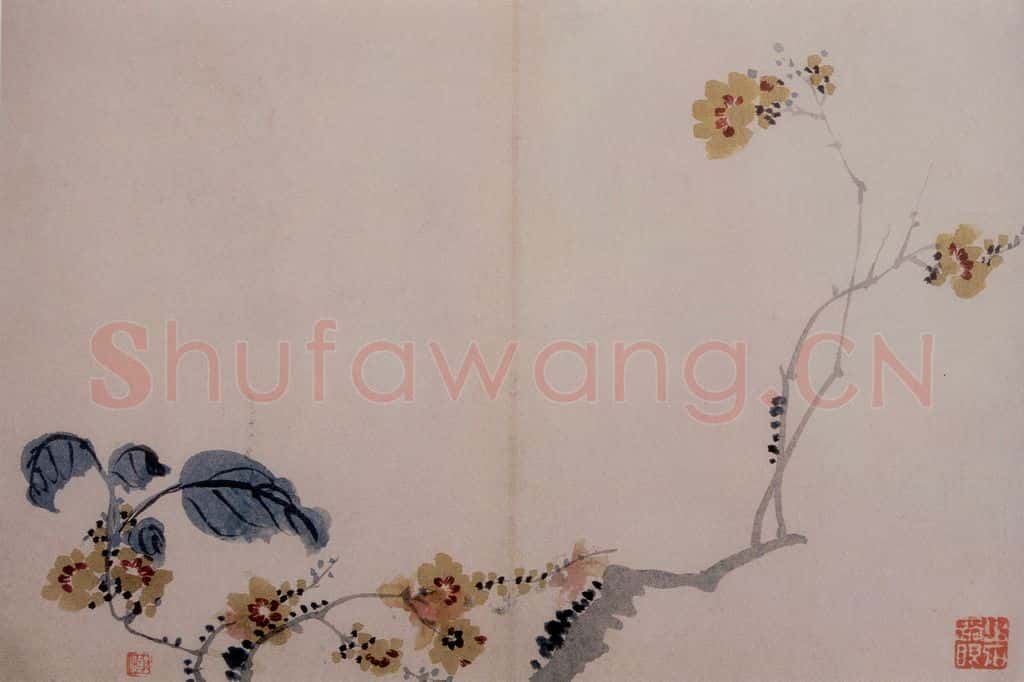 1742年 汪士慎《花卉册》书画作品