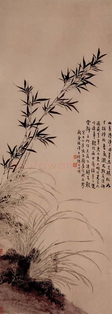 1748年 汪士慎《兰竹图》书画作品