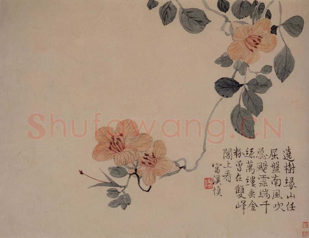 1749年 汪士慎《花卉册》书画作品
