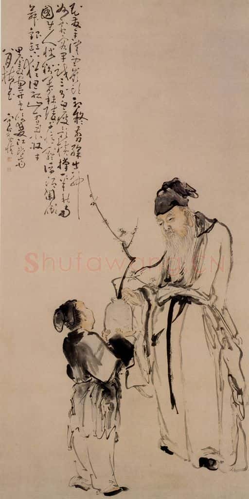 清 黄慎 爱梅图 书画作品