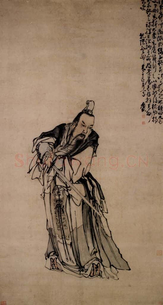 清 黄慎 隽不疑试剑图 书画作品