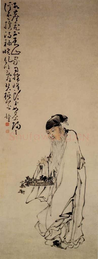 清 黄慎 采茶图 书画作品