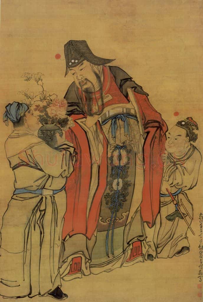 清 黄慎 天官赐福图 书画作品
