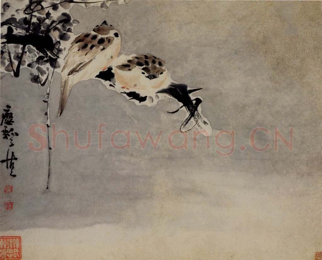 清 黄慎 花鸟草丛册 书画作品