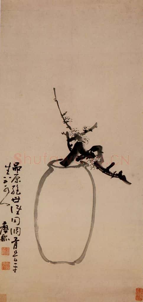 清 黄慎 瓶梅图 书画作品