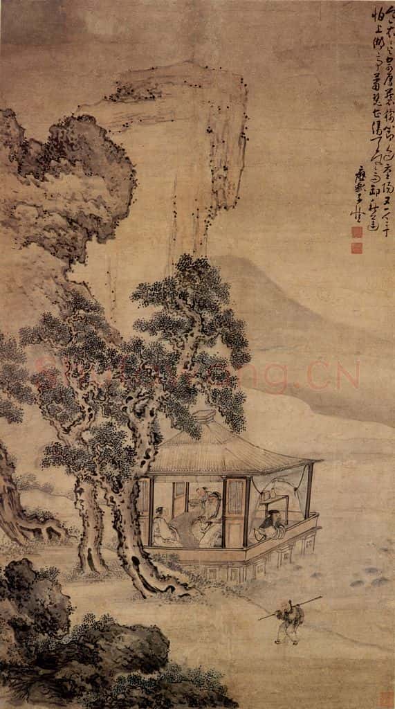 清 黄慎 湖亭秋兴图 书画作品