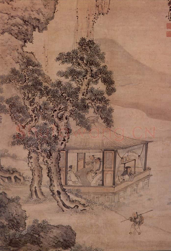 清 黄慎 湖亭秋兴图 书画作品
