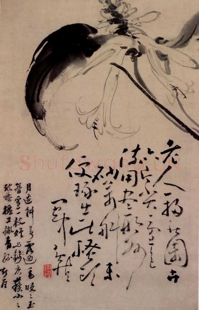 清 黄慎 玉簪花图 书画作品