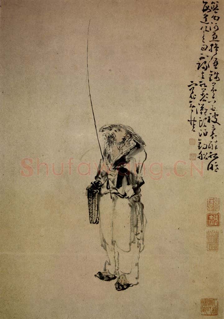 清 黄慎 渔翁图 书画作品