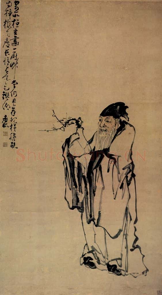 清 黄慎 寿星图 书画作品