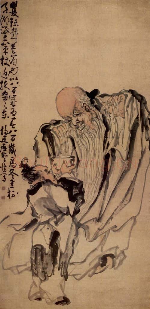 清 黄慎 南极老人 书画作品