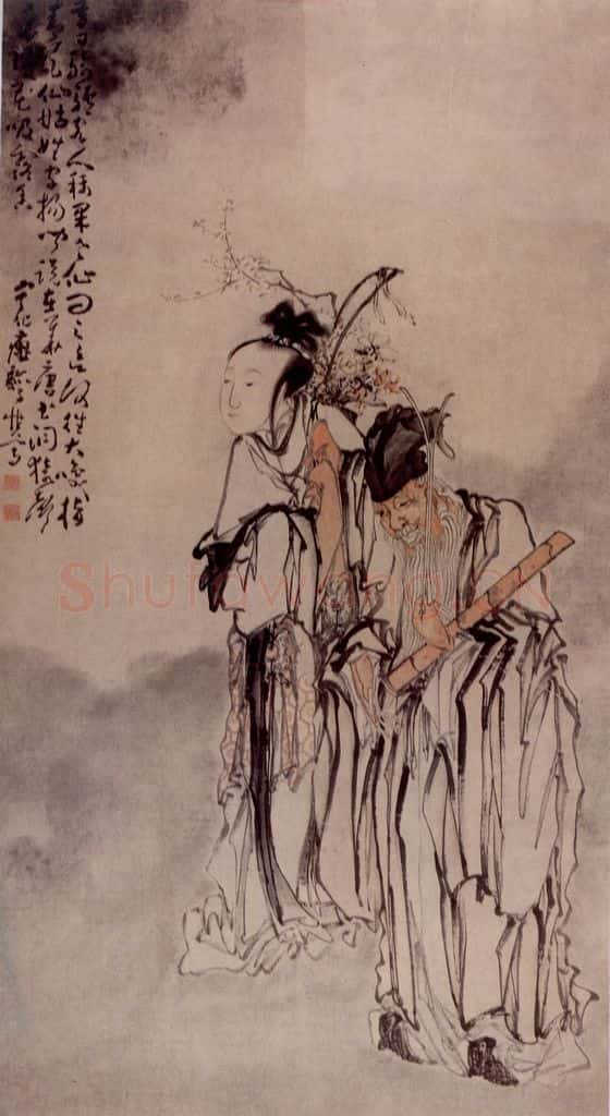 清 黄慎 果老仙姑图 书画作品