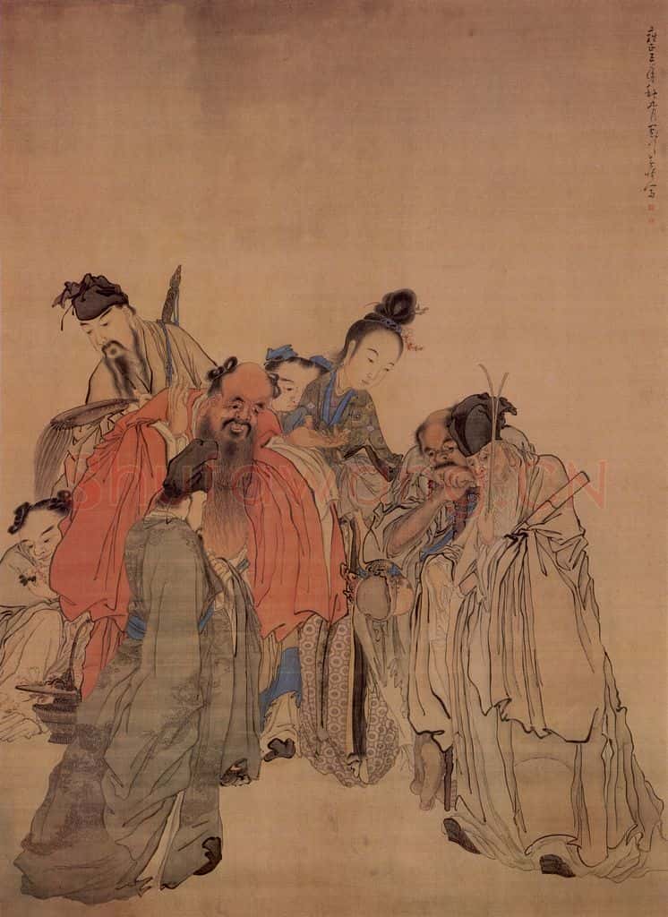 清 黄慎 八仙图 书画作品