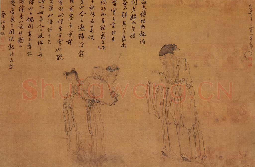 清 黄慎 香山吟诗图 书画作品