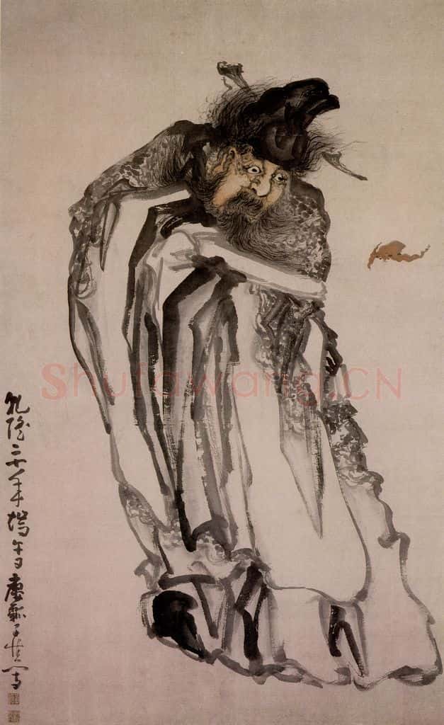 清 黄慎 钟九首图 书画作品