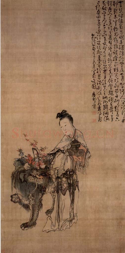 清 黄慎 麻姑献寿图 书画作品
