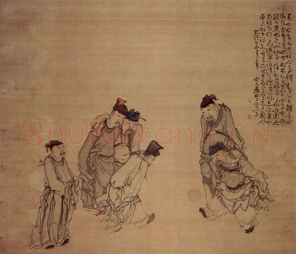 清 黄慎 蹴鞠图 书画作品