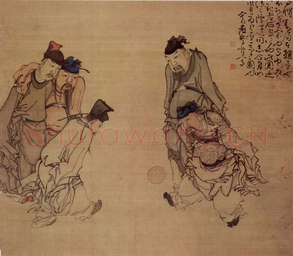 清 黄慎 蹴鞠图 书画作品