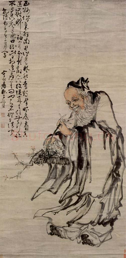 清 黄慎 人物图 书画作品