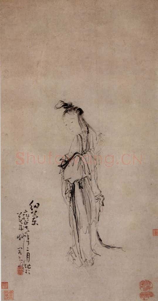 清 黄慎 纫兰图 书画作品
