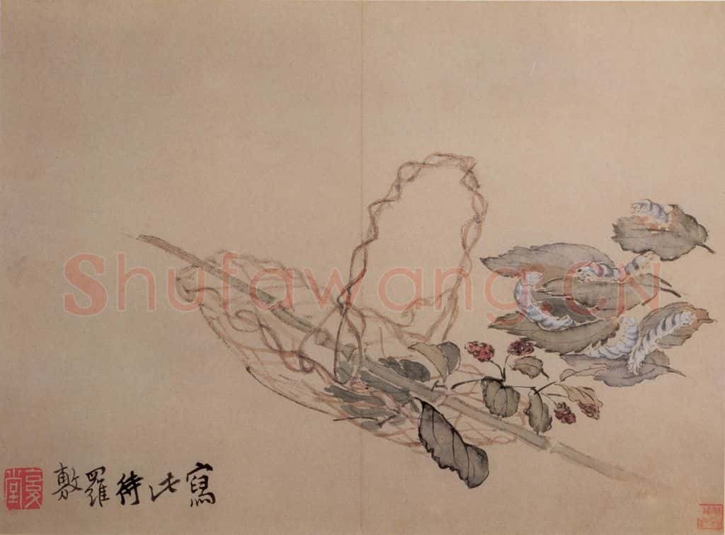 清 李鱓《花卉册8开》书画作品