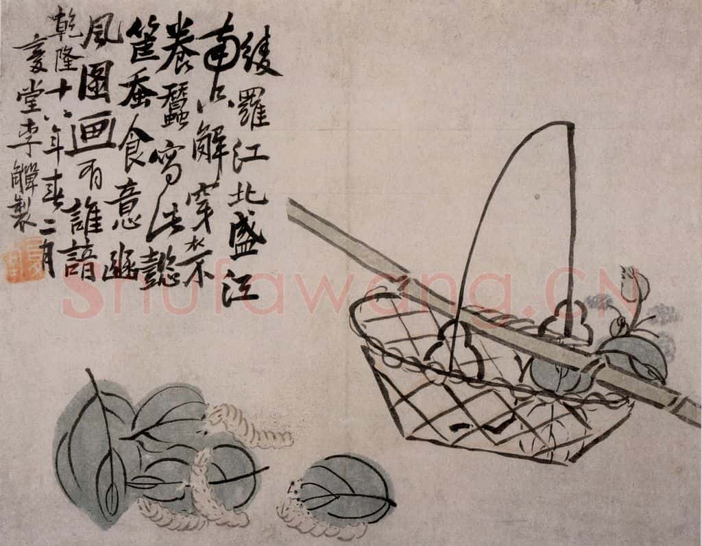 清 李鱓《花鸟册》书画作品