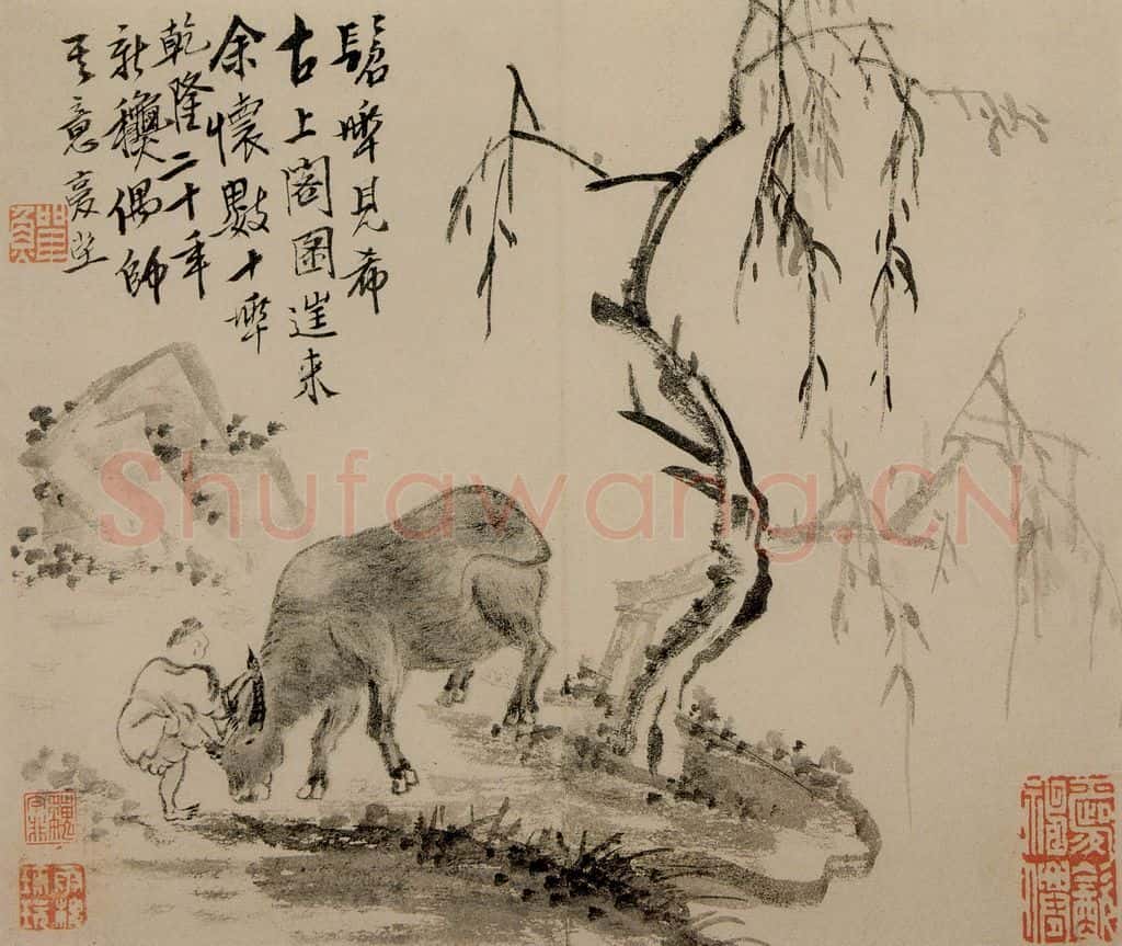清 李鱓《杂画8开》书画作品