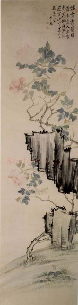 清 李鱓《花卉四条屏》书画作品