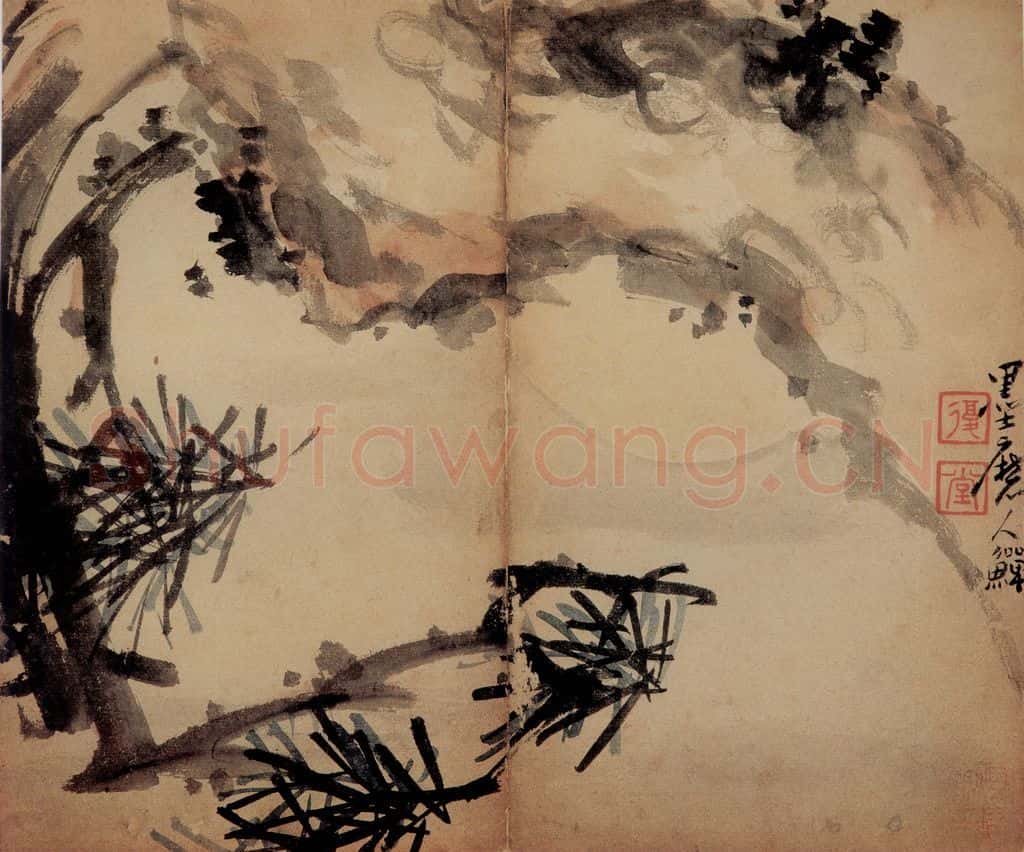 清 李鱓《花卉册》书画作品