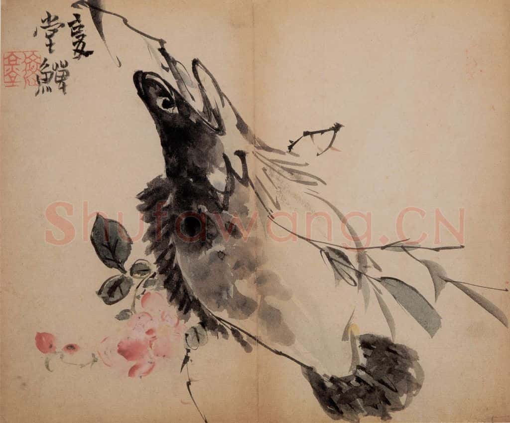 清 李鱓《花卉册》书画作品
