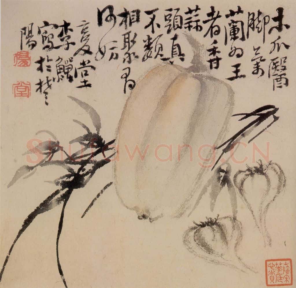 清 李鱓《花果册12开》书画作品