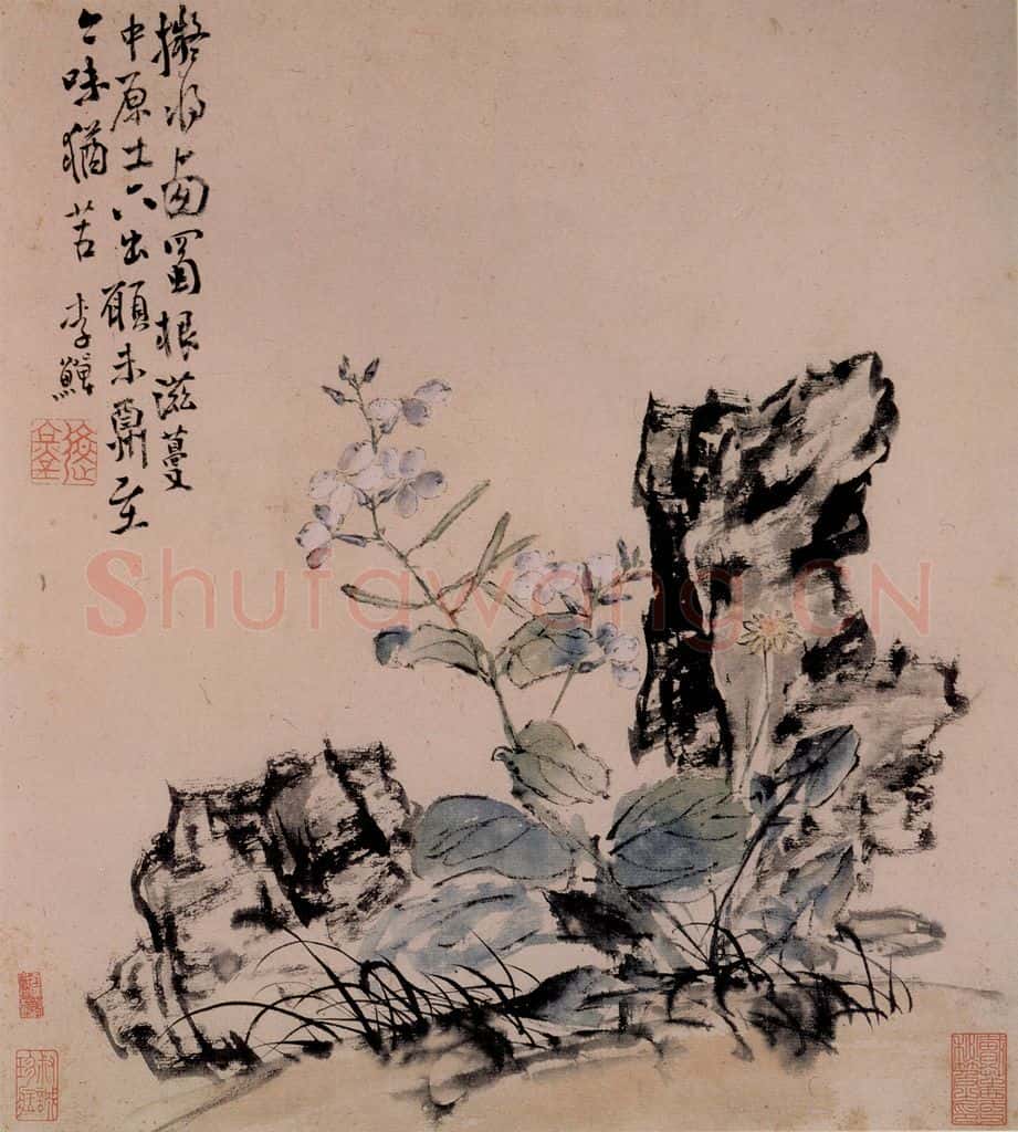清 李鱓《花卉册》书画作品