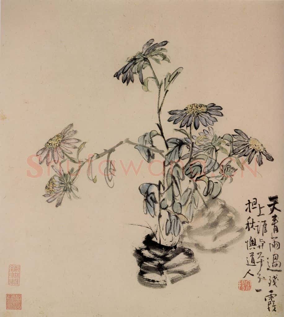 清 李鱓《花卉册》书画作品